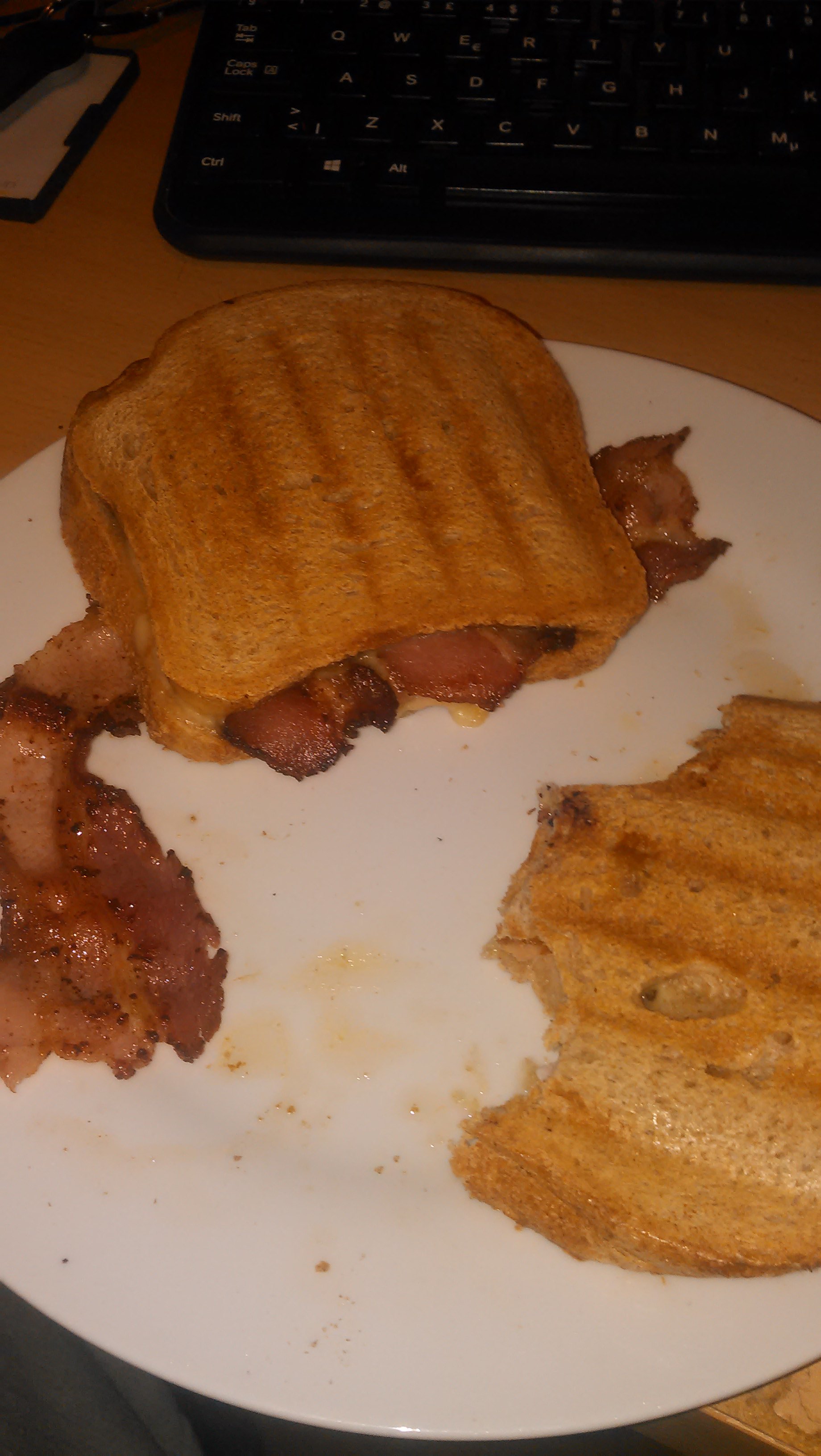 Breakfast, bacon sandwich