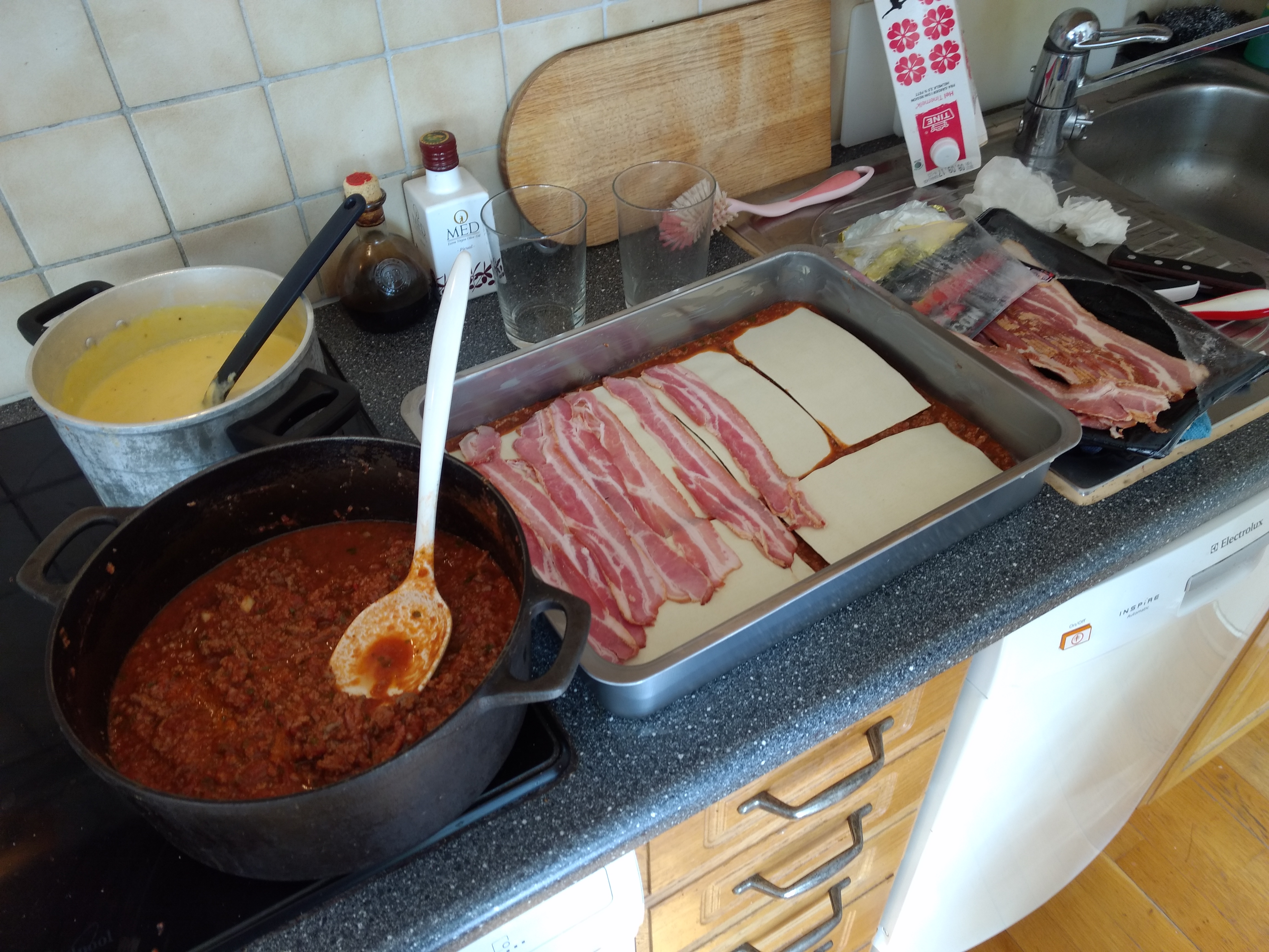 Bacon lasagna